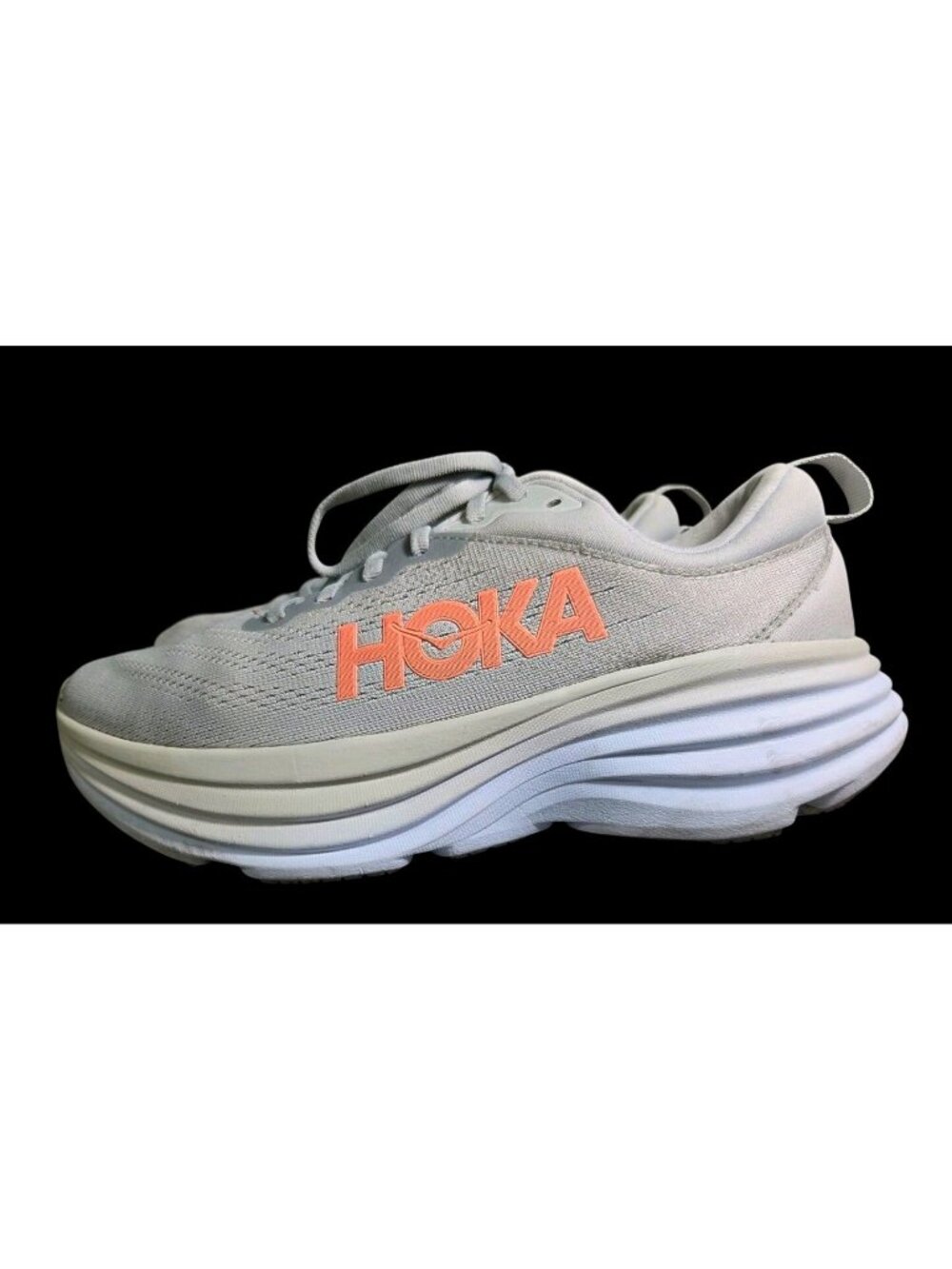 Hoka One One Bondi 8 Harbor Mist/Lunar Rock Running Shoes Womens Size 8B 1127952